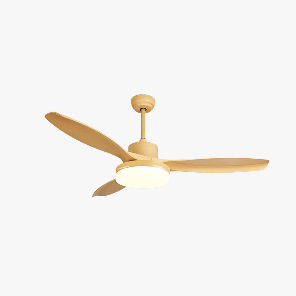 Ozawa 3-Blade Wood & Gray Basic DC Ceiling Fan with Light, 39.4''/47.2 ...